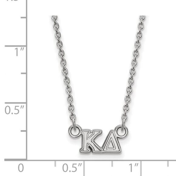 Sterling Silver Kappa Delta XS (Tiny) Greek Letters Necklace - Picture 3 of 5